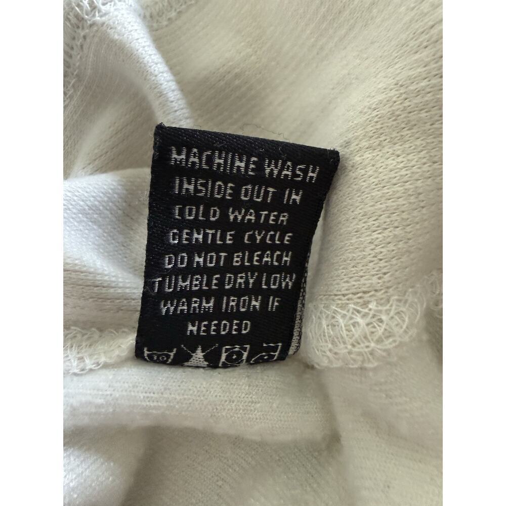 Y2K BCBG Velour Ivory Short Sleeve Rhinestone Bedazzled Hoodie L Trashy Bling - Picture 12 of 12